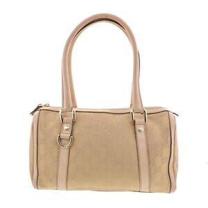 Gucci Abbey Boston bag GG monogram canvas beige leather Pink